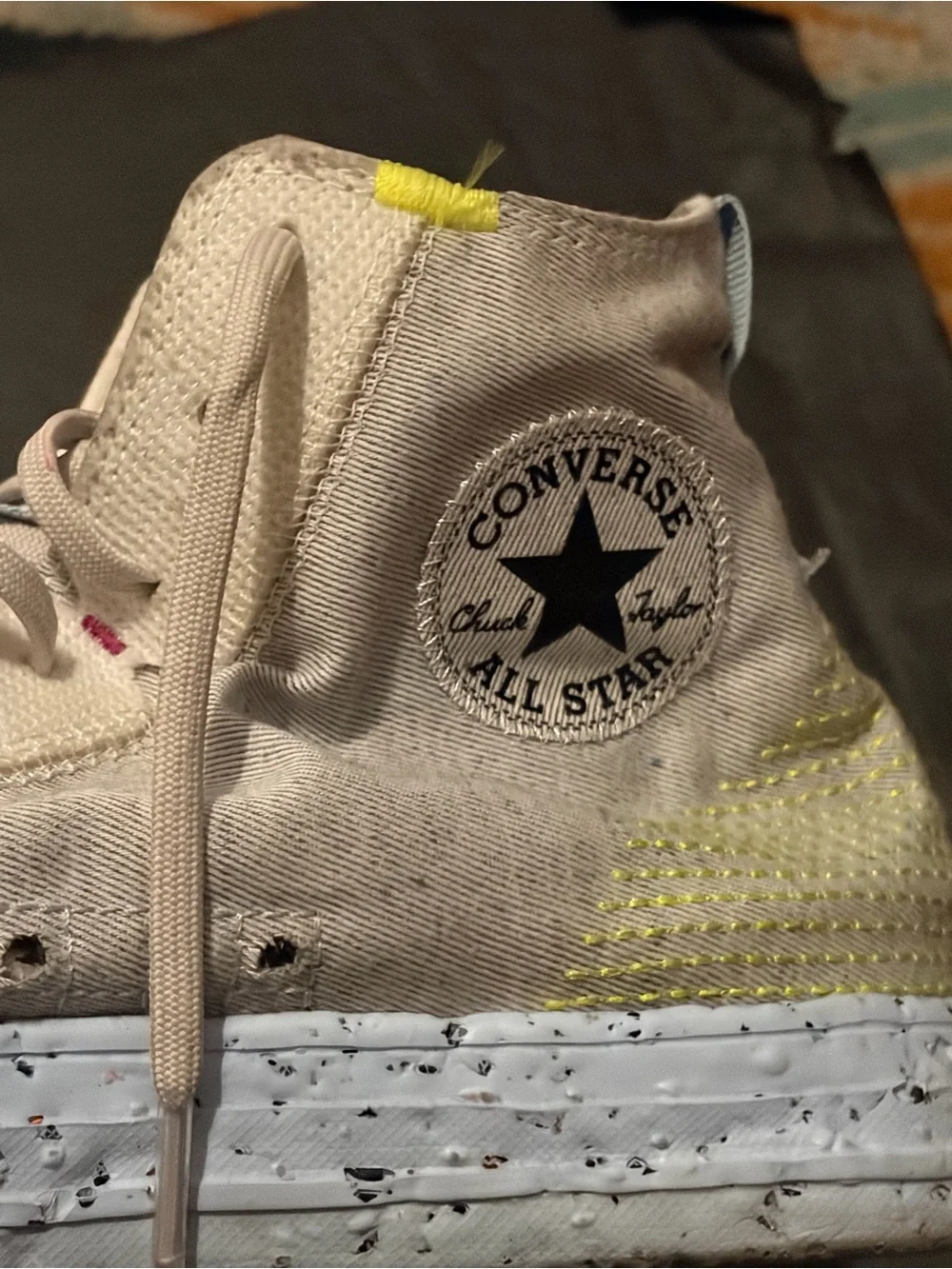 Converse Chuck Taylor All Star Crater Foam High Tops Beige Blue M9.5/W11.5